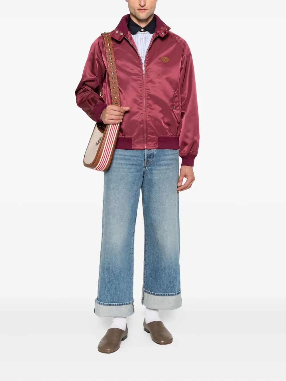 Valentino Garavani zip-up bomber jacket Rood