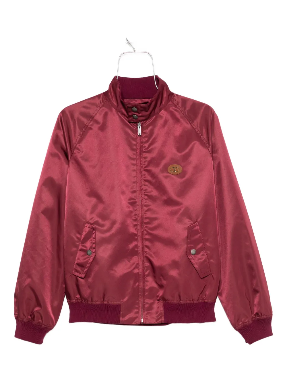 Valentino Zip-up Bomber Jacket In Red