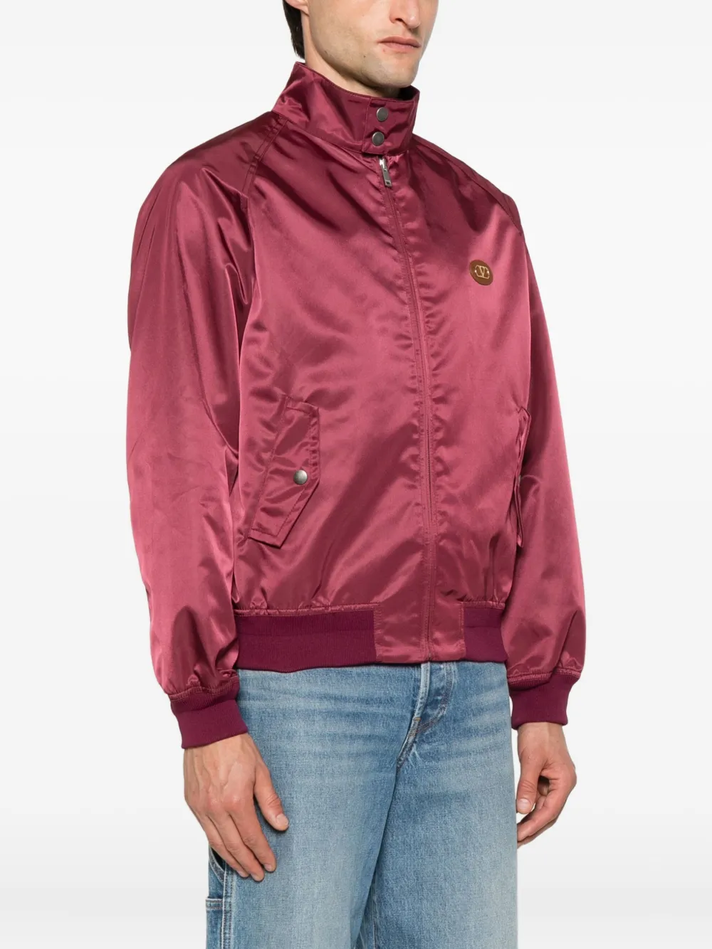 Valentino Garavani zip-up bomber jacket Rood
