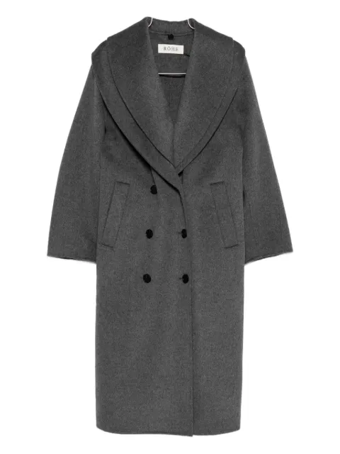 Róhe double-layered scarf coat