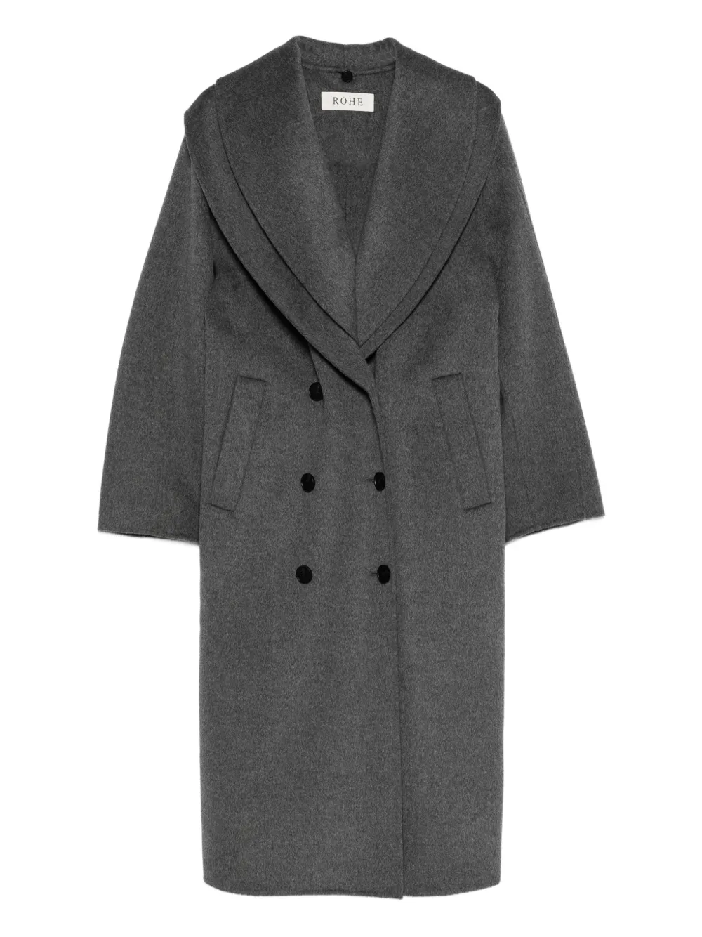 Róhe double-layered scarf coat