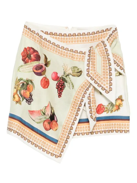 ALEMAIS Mercado-print mini skirt