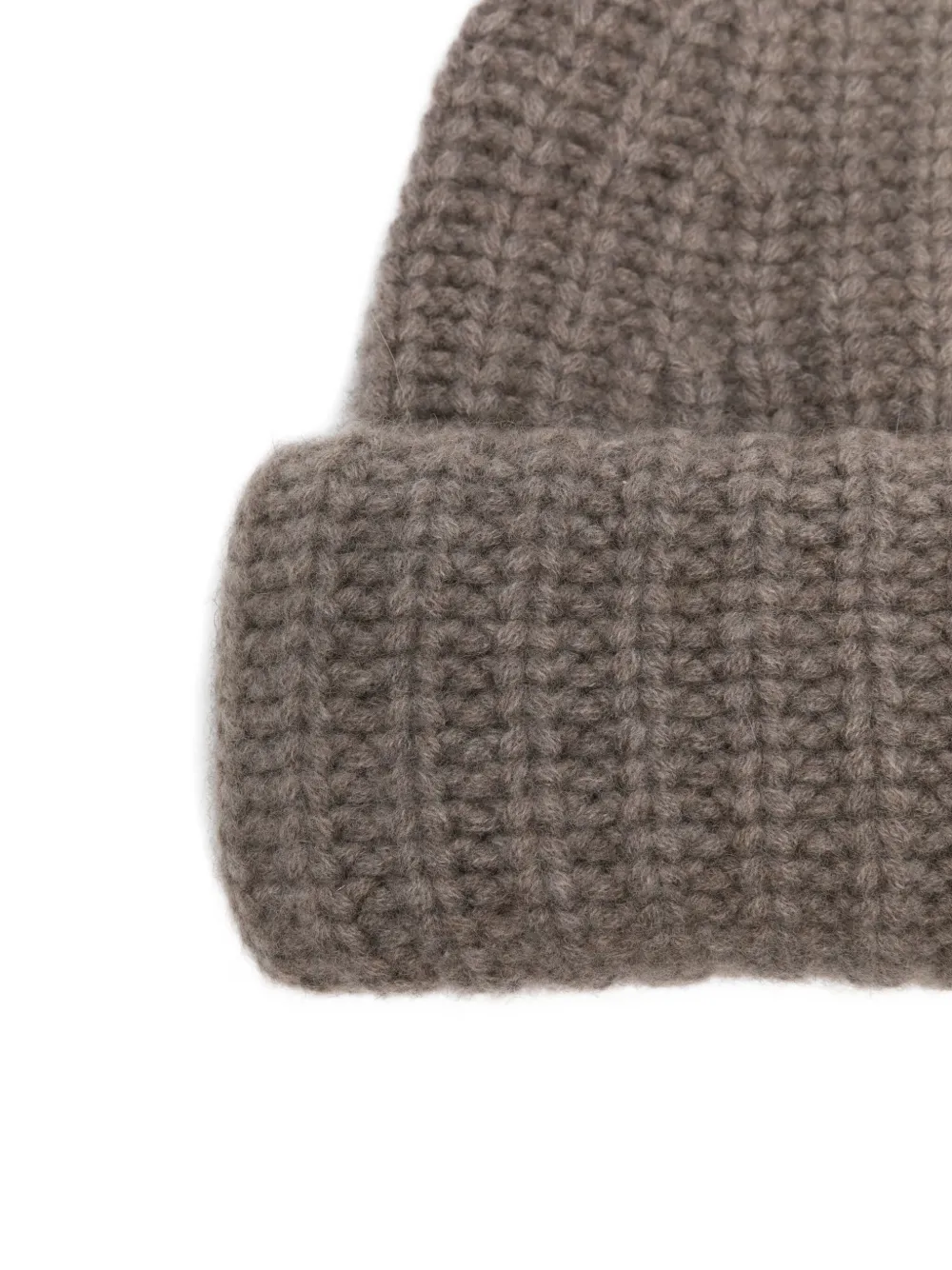Lisa Yang Ribbed Beanie In Brown