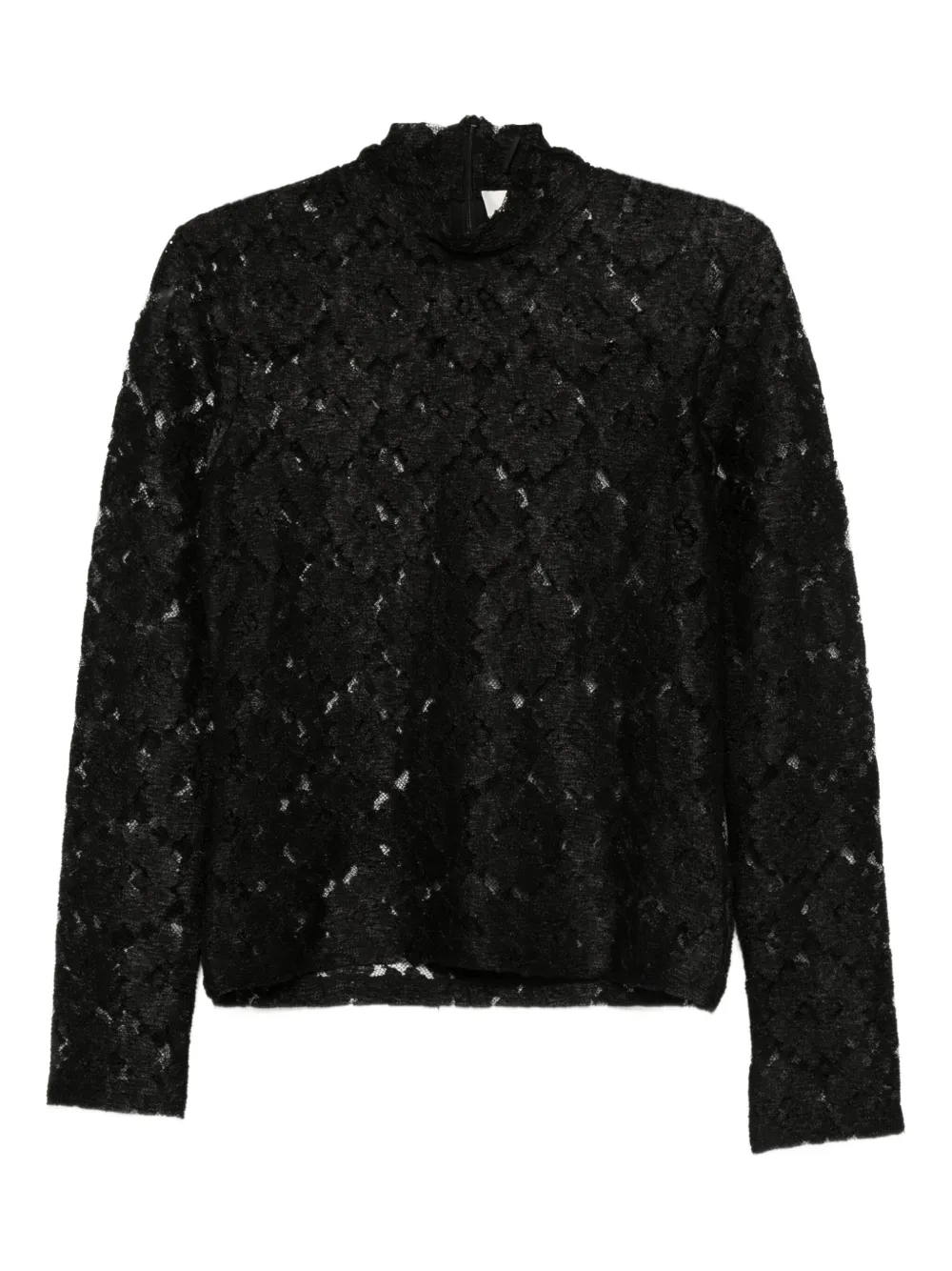 Róhe lace mock-neck T-shirt