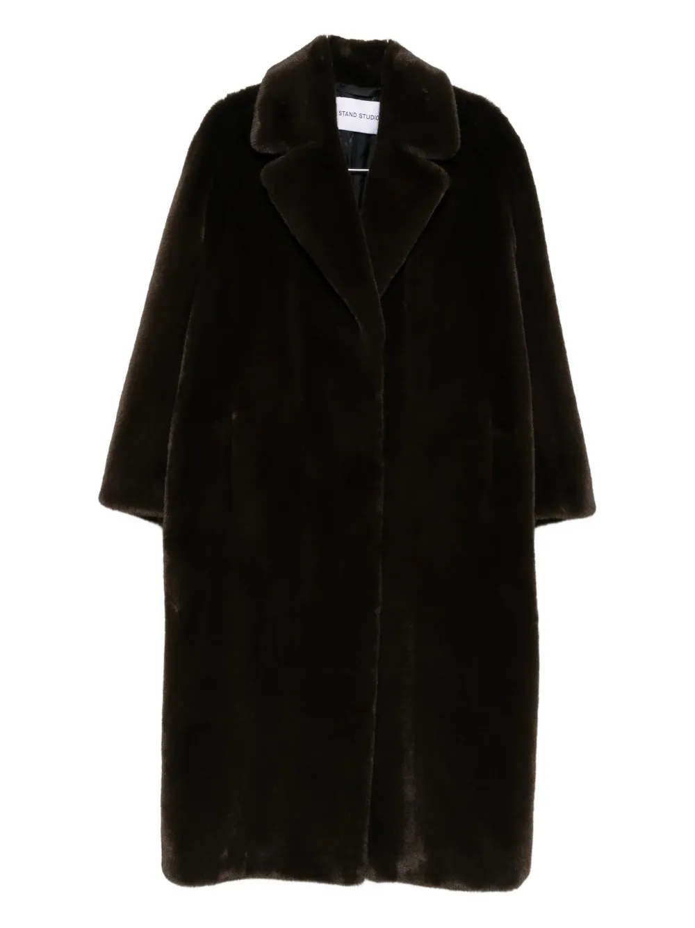 Stand Studio Collared Coat In Brown
