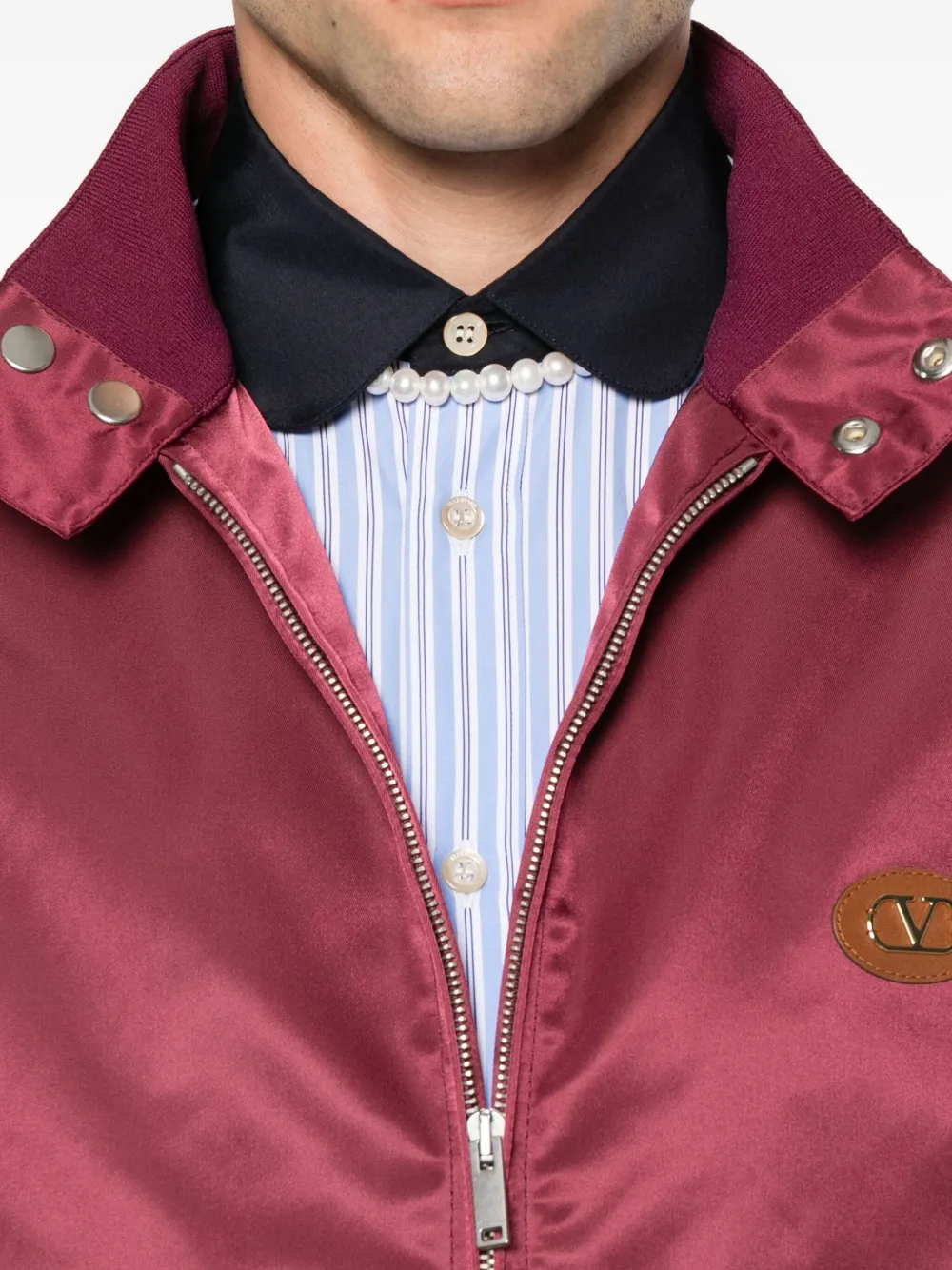 Valentino Garavani Gestreept overhemd Blauw