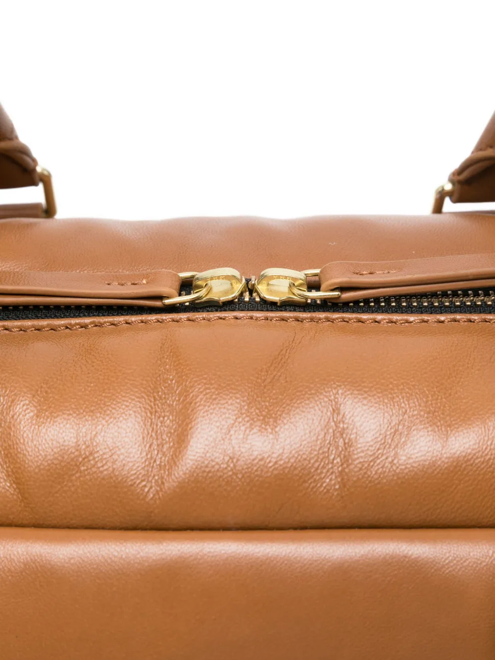 STAND STUDIO Leren shopper Bruin