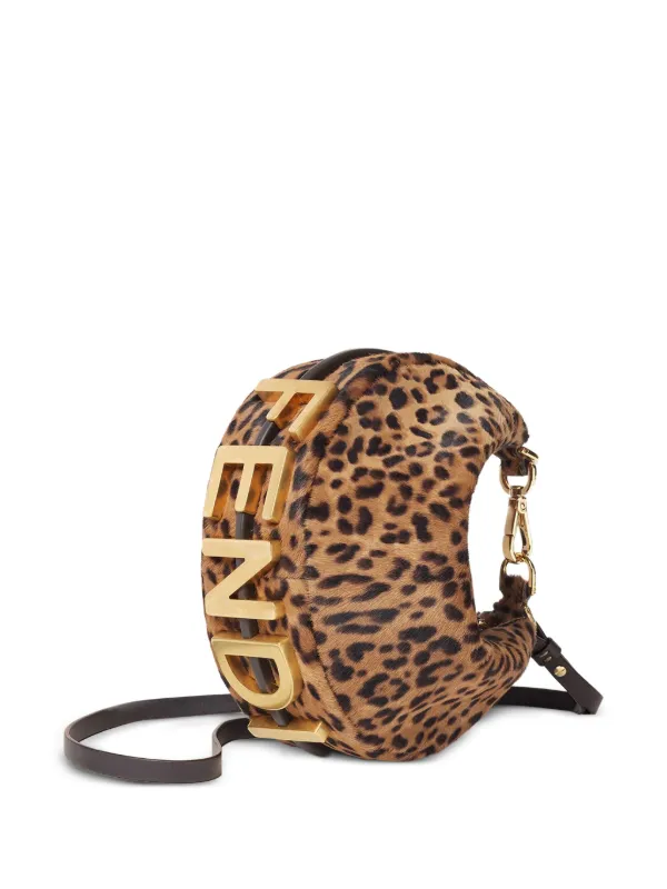 Fendi ヒョウ柄ショルダーバッグ FENDI Mini Fendigraphy Leopard Print Shoulder Bag | Brown | FARFETCH