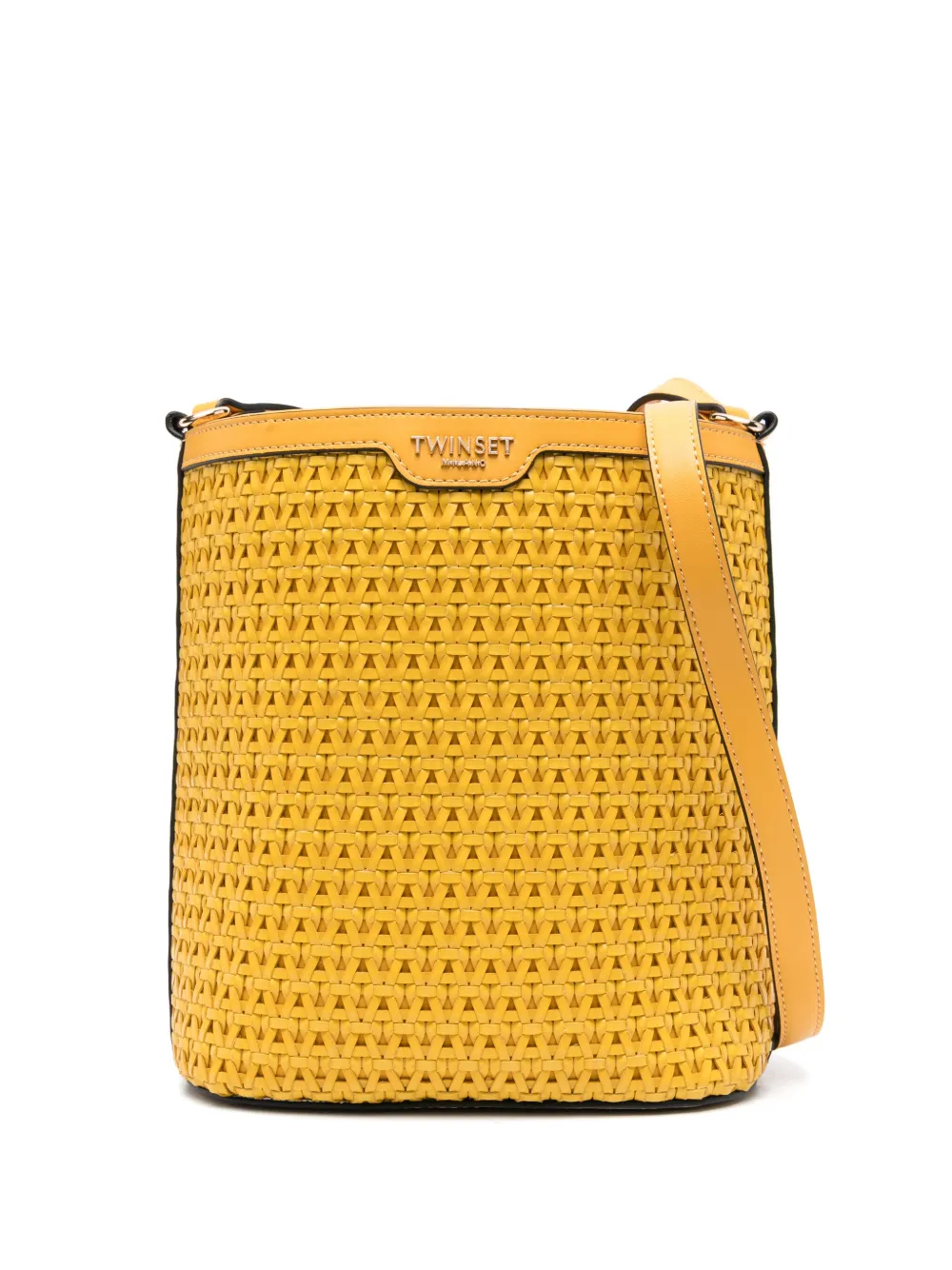 logo-plaque bucket bag
