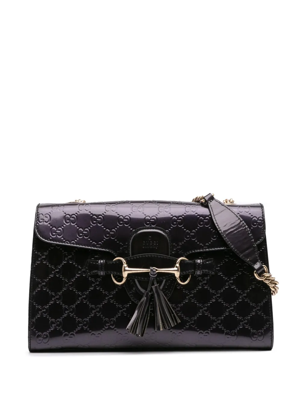 Gucci Pre-Owned 2016-2025 Medium Patent Guccissima Emily shoulder bag | Purple | Image 1