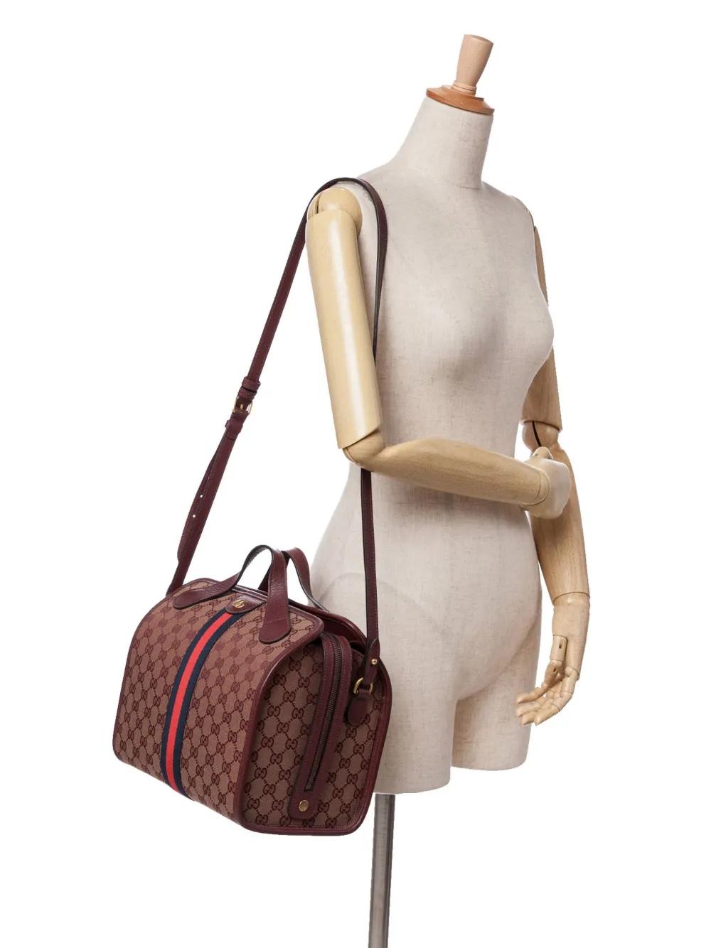 Gucci Pre-Owned 2016-2025 Mini GG Canvas Ophidia Web Duffle Bag satchel | Pre-Owned | Image 2
