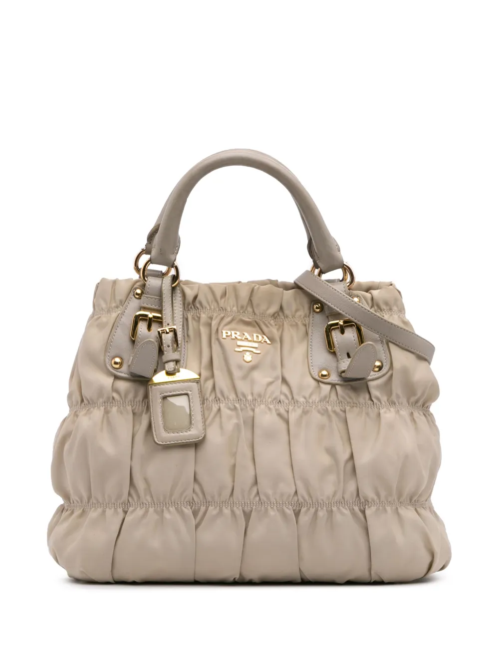 Prada Pre-Owned 2010-2024 Tessuto Gaufre satchel - ブラウン Prada Pre-Owned 2010-2024 Tessuto Gaufre satchel - ブラウン