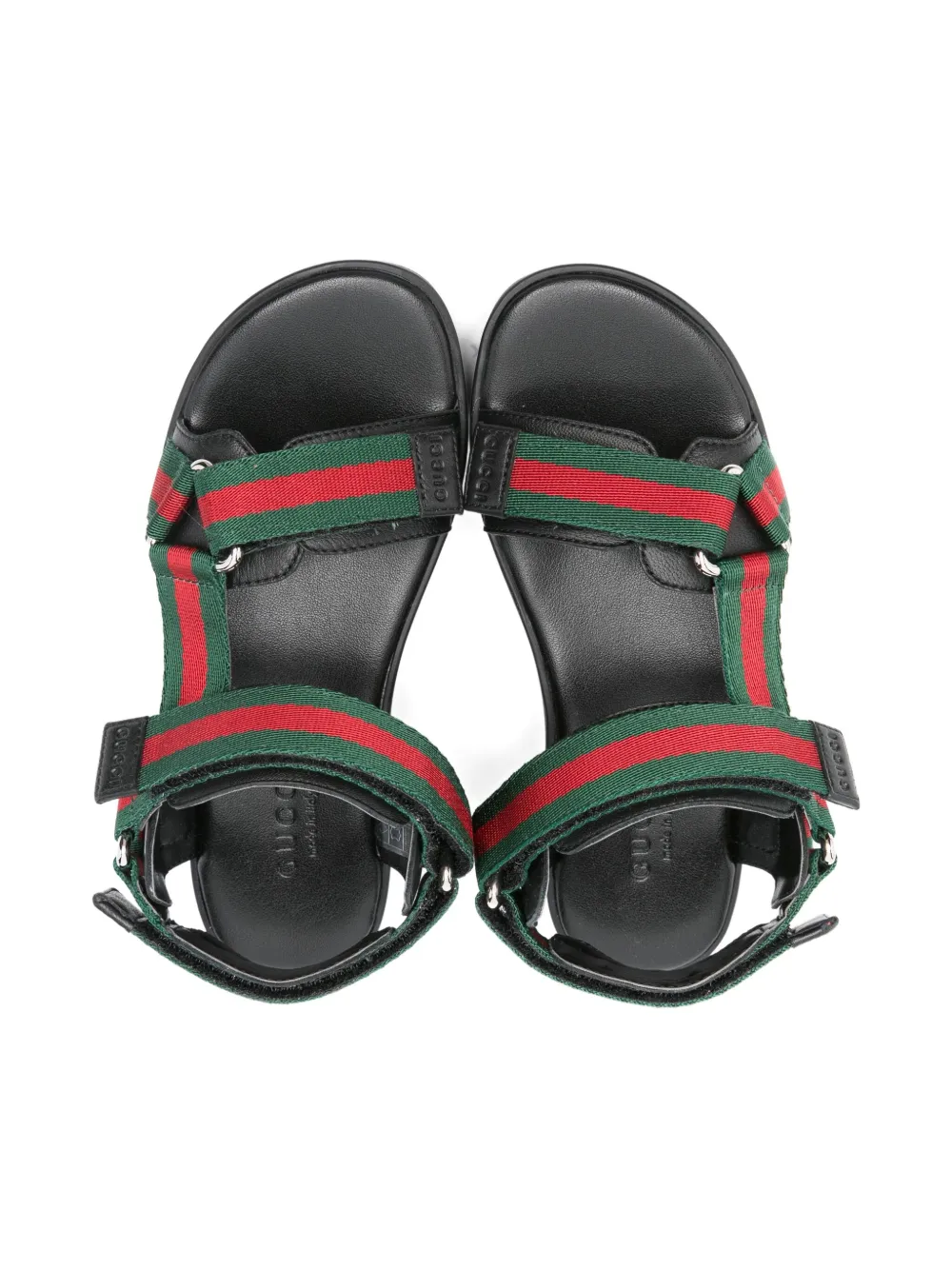 Gucci Kids Sandalen met plateauzool en Web-band Zwart