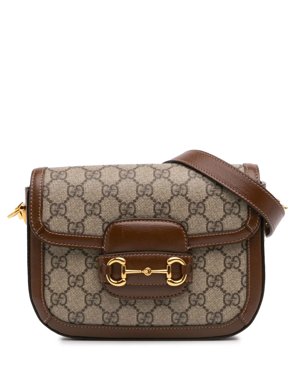 Gucci Pre-Owned 2016-2024 Mini GG Supreme Horsebit 1955 crossbody bag Gucci Pre-Owned 2016-2024 Mini GG Supreme Horsebit 1955 crossbody bag