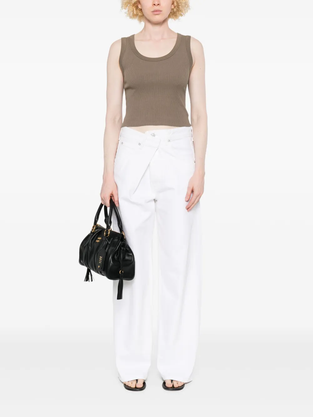 Shop Agolde Ribbed Tank Top