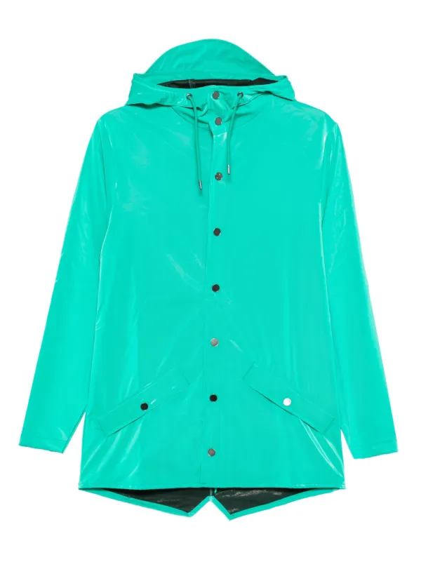 Rains Hooded Jacket Green FARFETCH GE