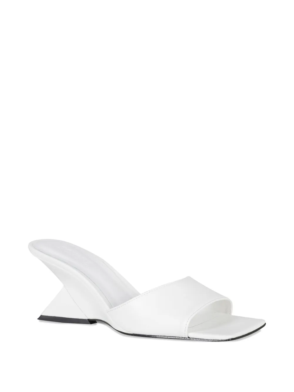 Schutz 70mm Abbie heeled mules White