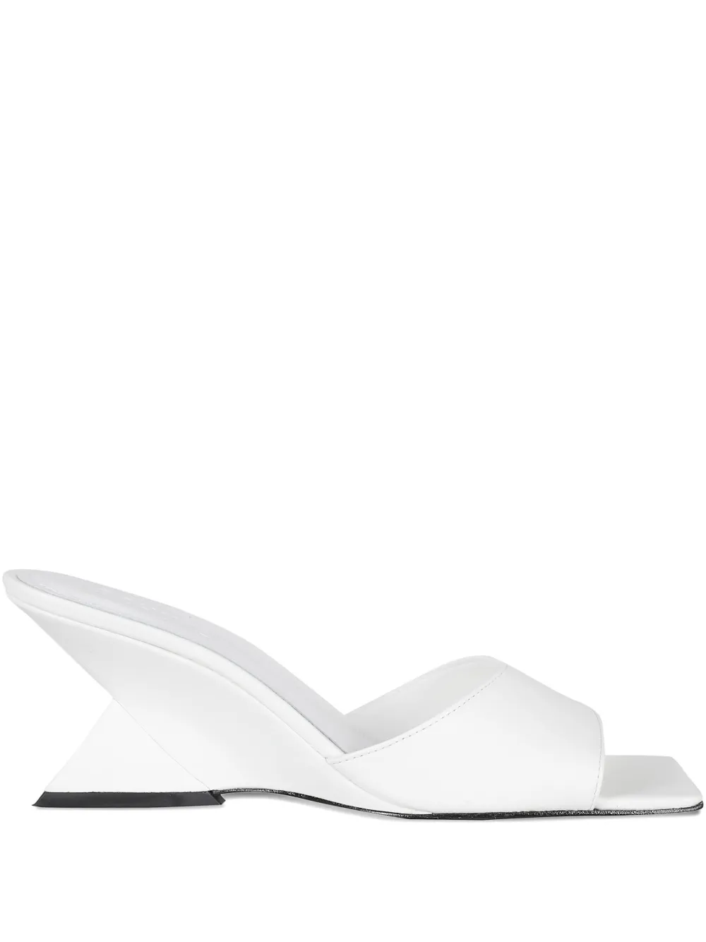 Schutz 70mm Abbie heeled mules White