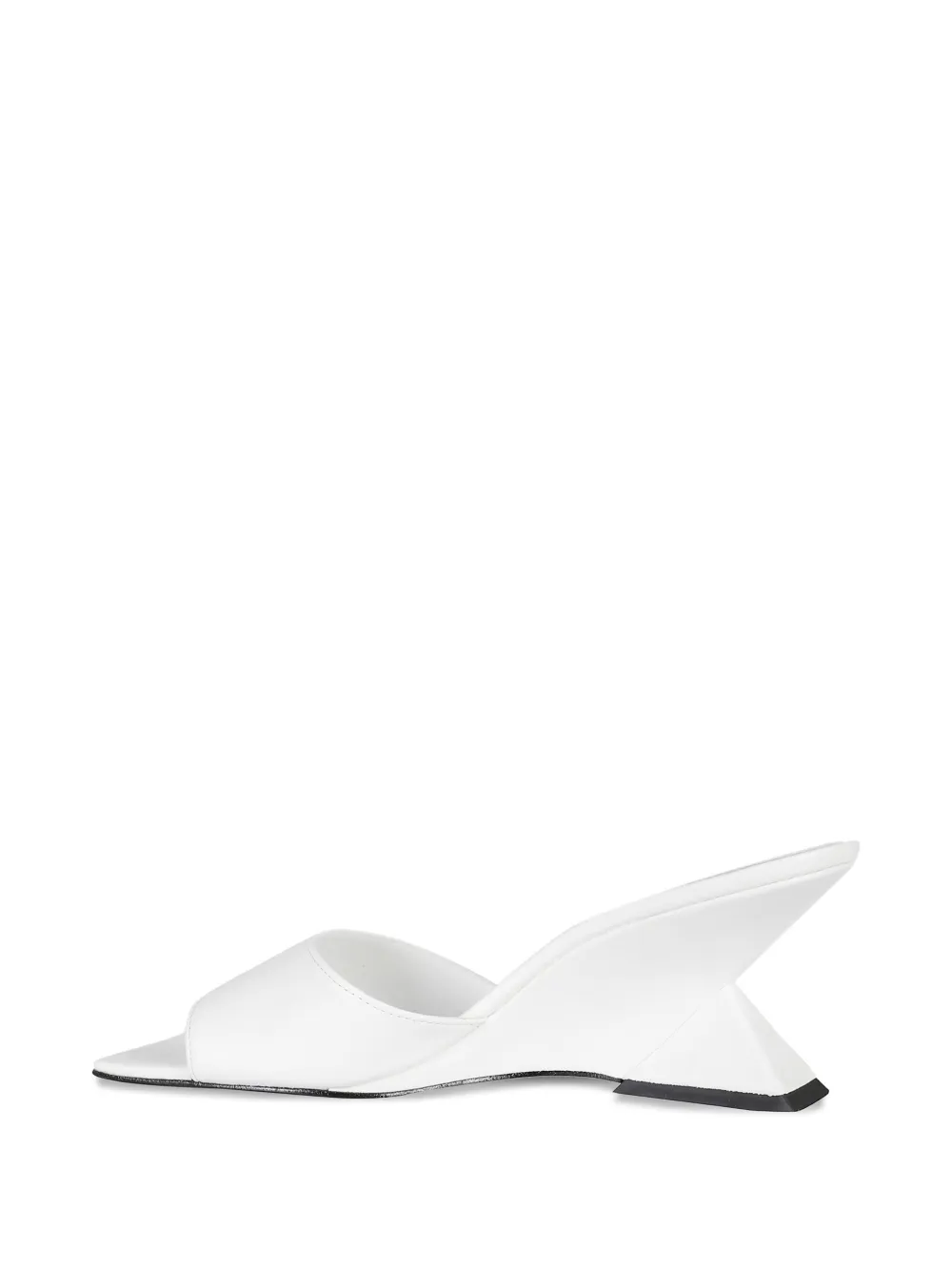 Schutz 70mm Abbie heeled mules White