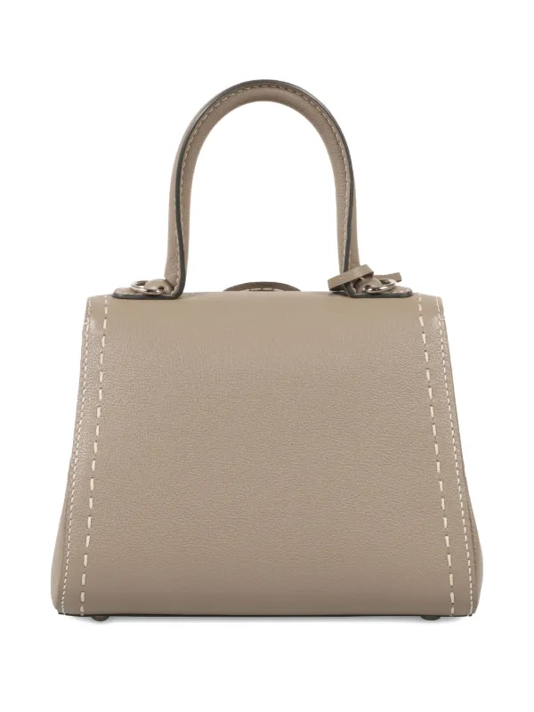 Delvaux Mini Brillant Surpiqué Tote Bag | ニュートラル