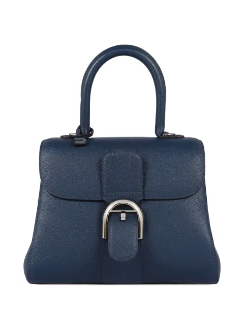 Delvaux Brillant PM pebbled leather flap bag