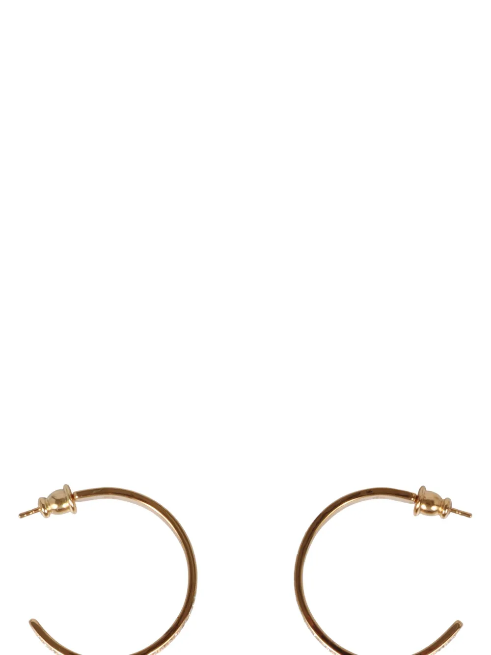 Fendi Ff-embellished Hoop Earrings In Gold