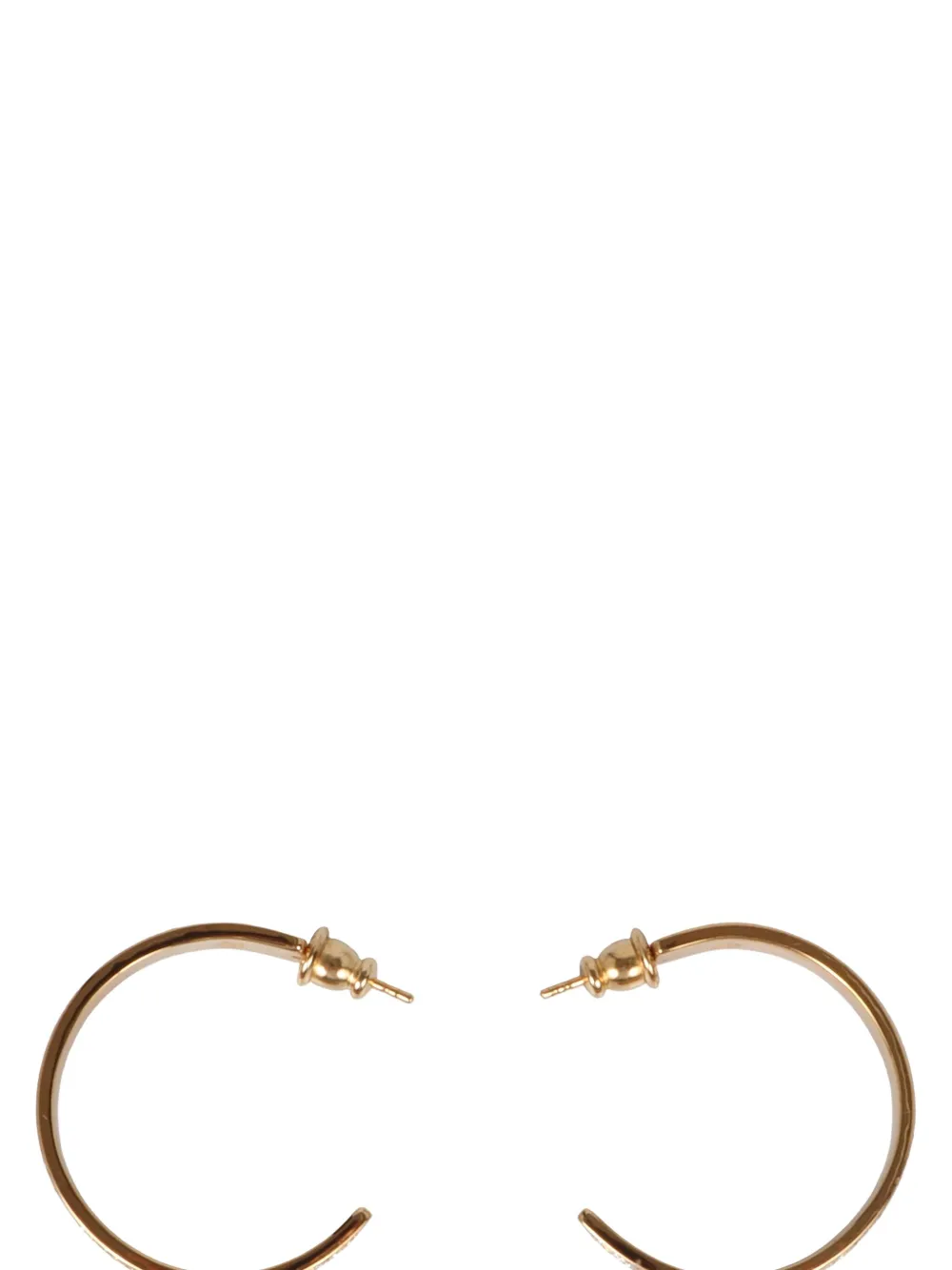 Fendi Ff-embellished Hoop Earrings In Gold
