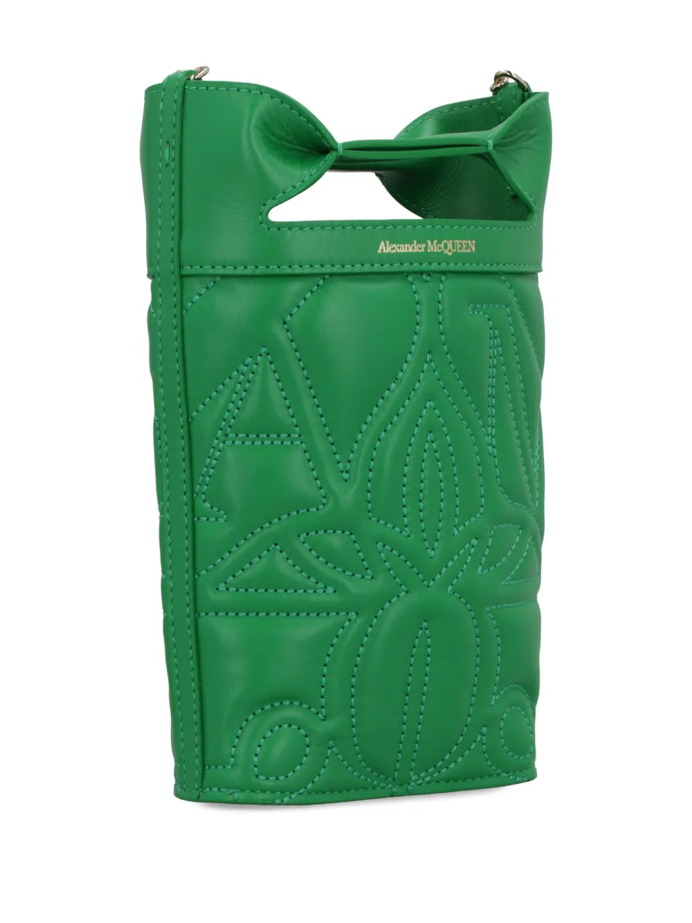 Alexander McQueen The Bow mini crossbodytas Groen