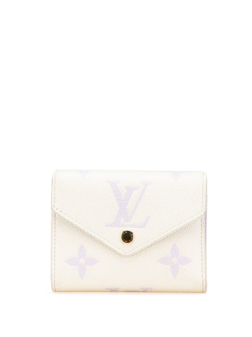 Pre-owned Louis Vuitton 2021-2024 Bicolor Monogram Empreinte Giant Victorine Wallet Small Wallets