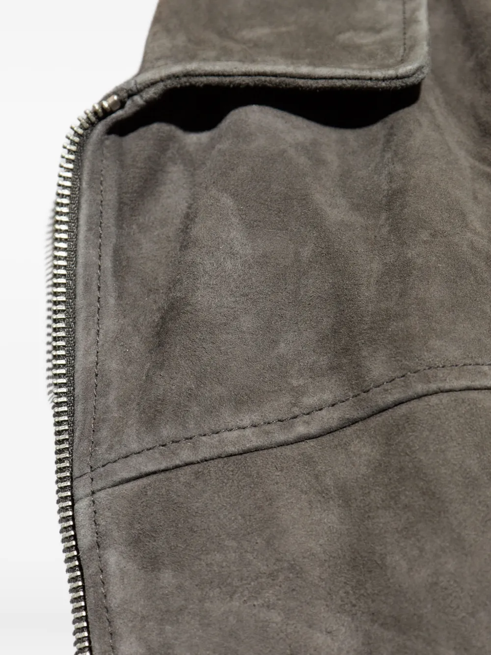 AllSaints Leren jack Grijs