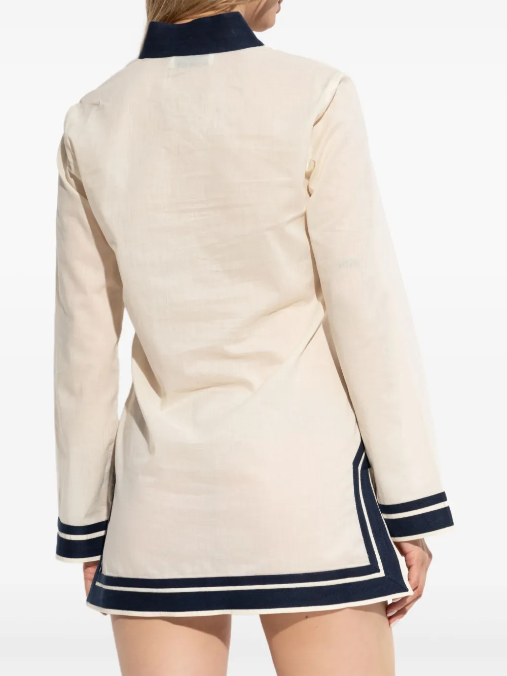 Tory Burch Linnen mini-jurk Beige