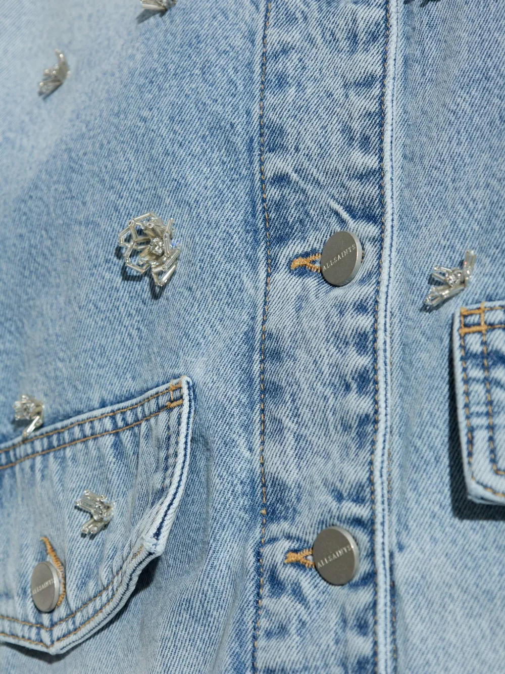 AllSaints Hettie denim jack Blauw