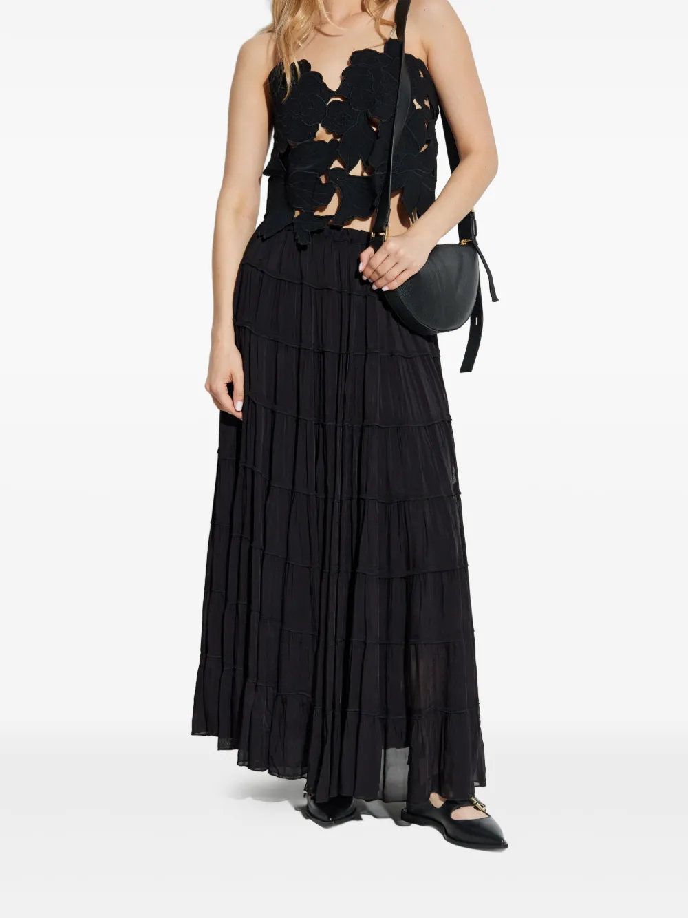 AllSaints Flora top Zwart