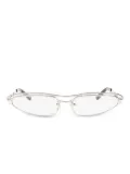 The Attico oval-frame glasses - Silver
