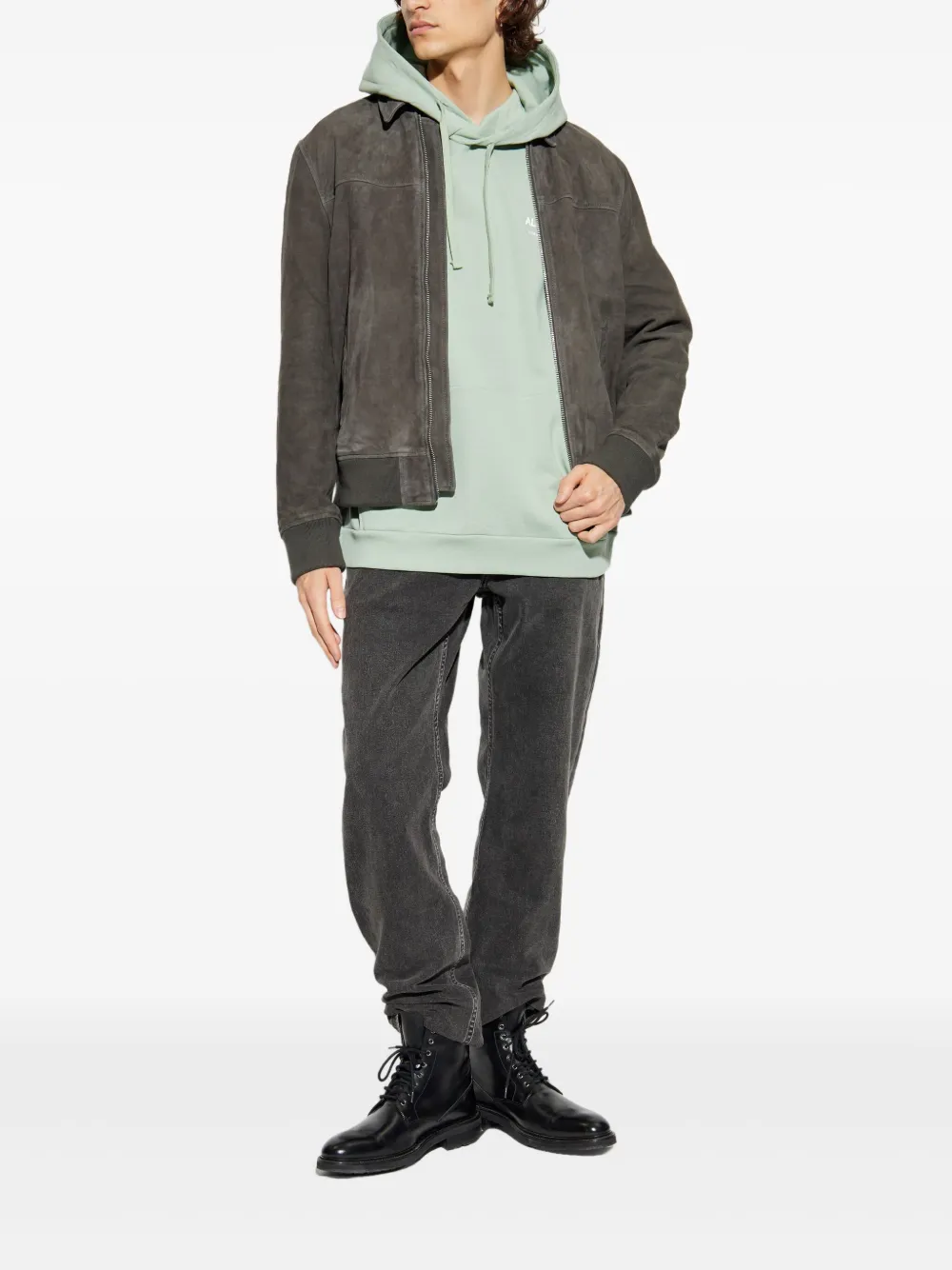 AllSaints Underground hoodie Groen