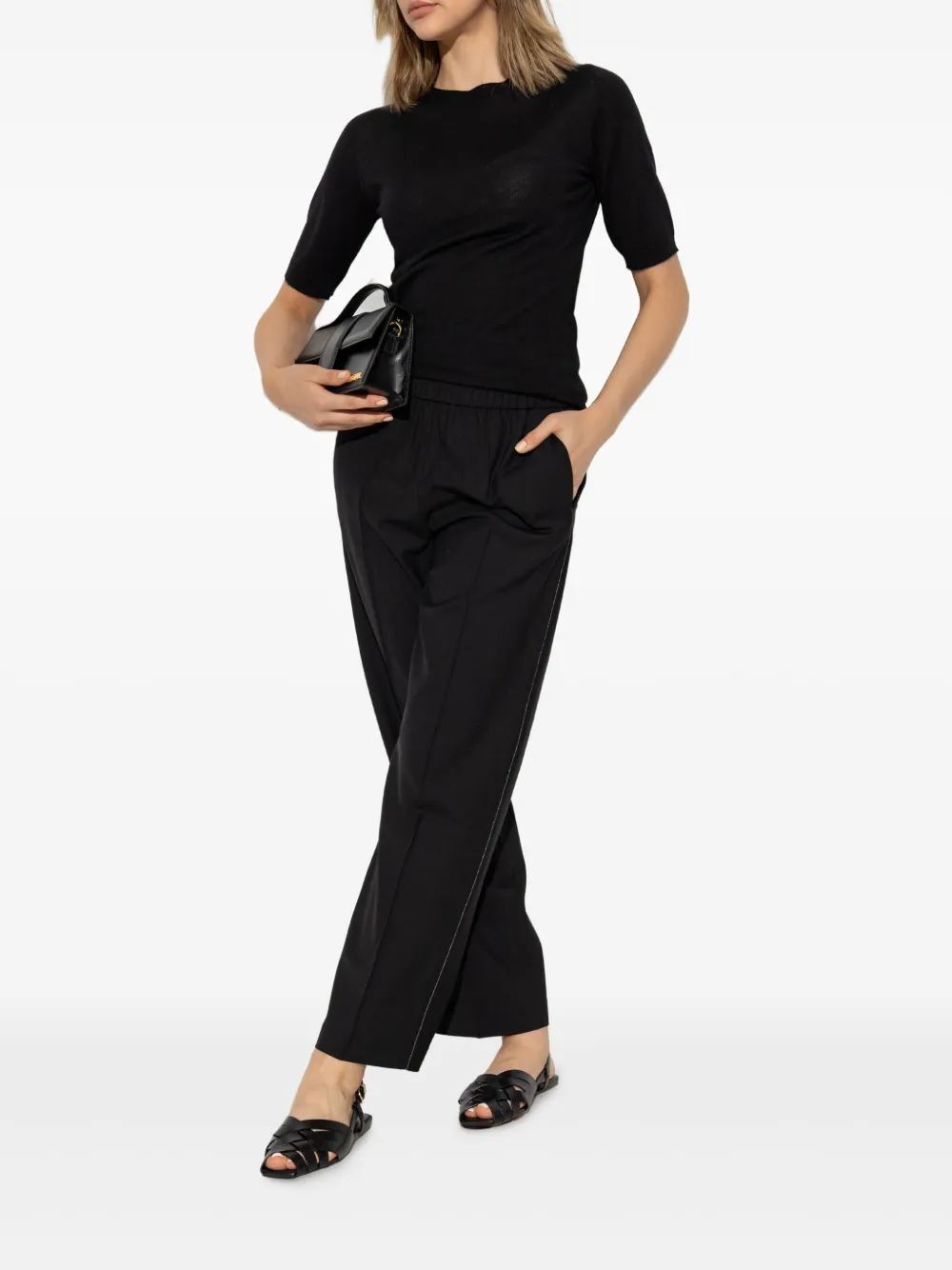 Fabiana Filippi T-shirt met ronde hals Zwart