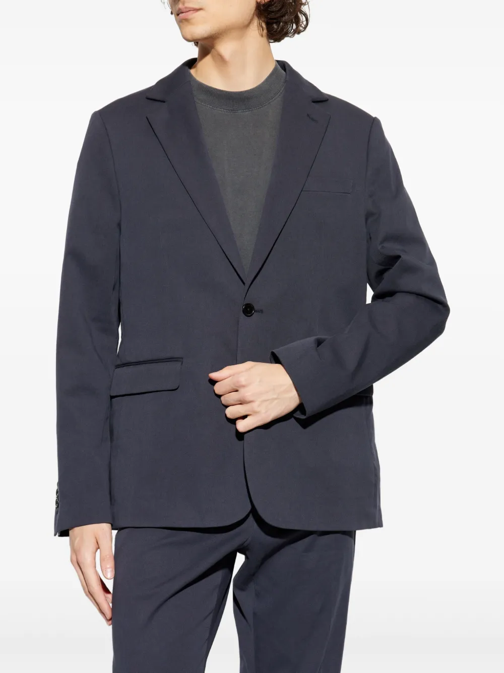 AllSaints Blazer met enkele rij knopen Blauw