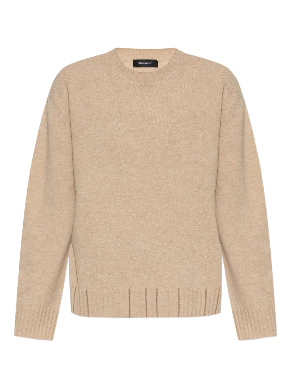 Fabiana Filippi Monili-verfraaide trui Beige