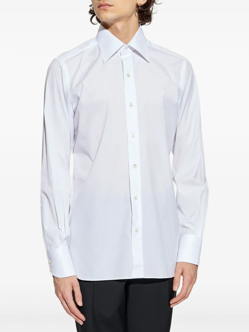 TOM FORD Katoenen overhemd Wit