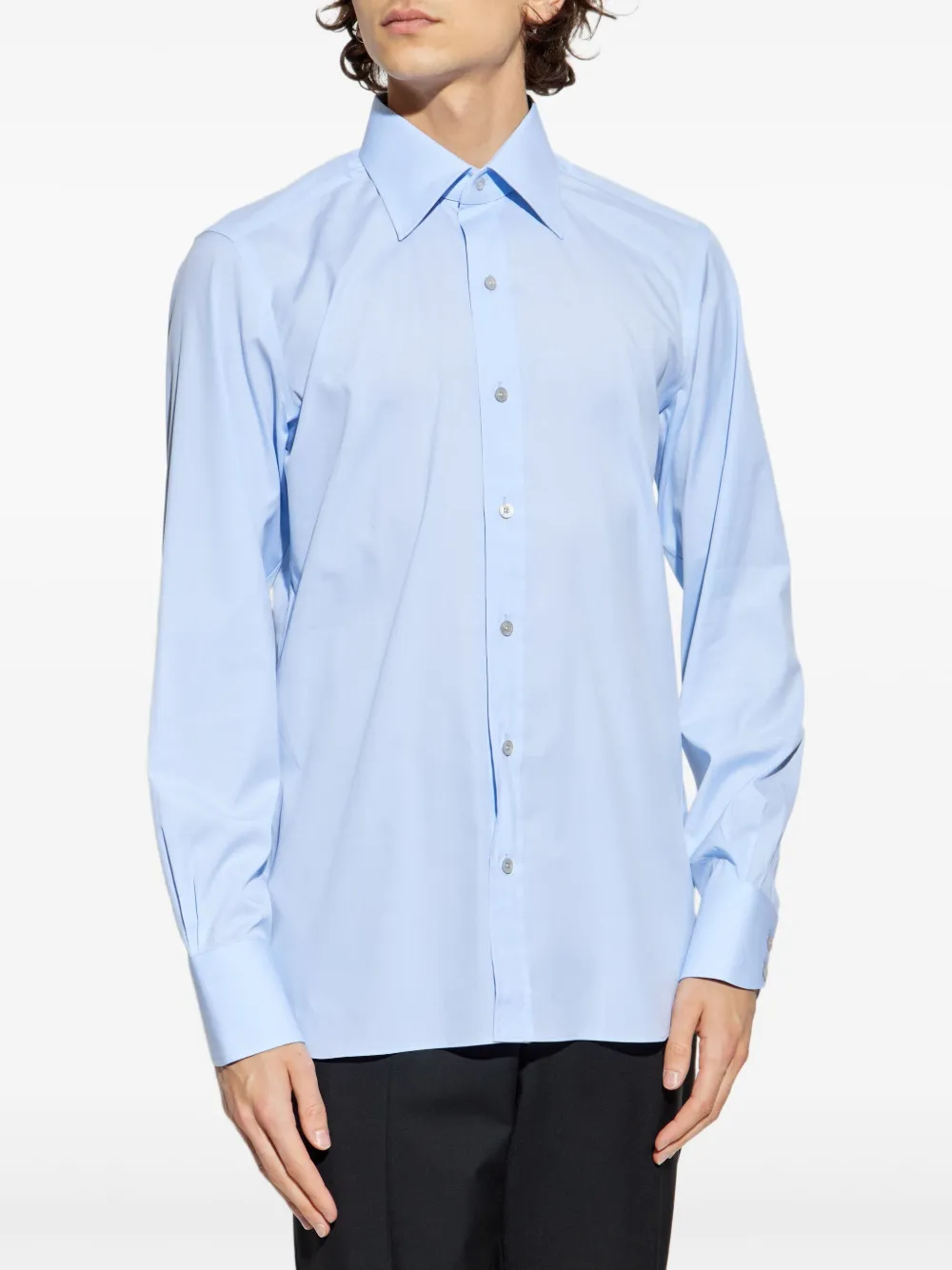 TOM FORD Katoenen overhemd Blauw