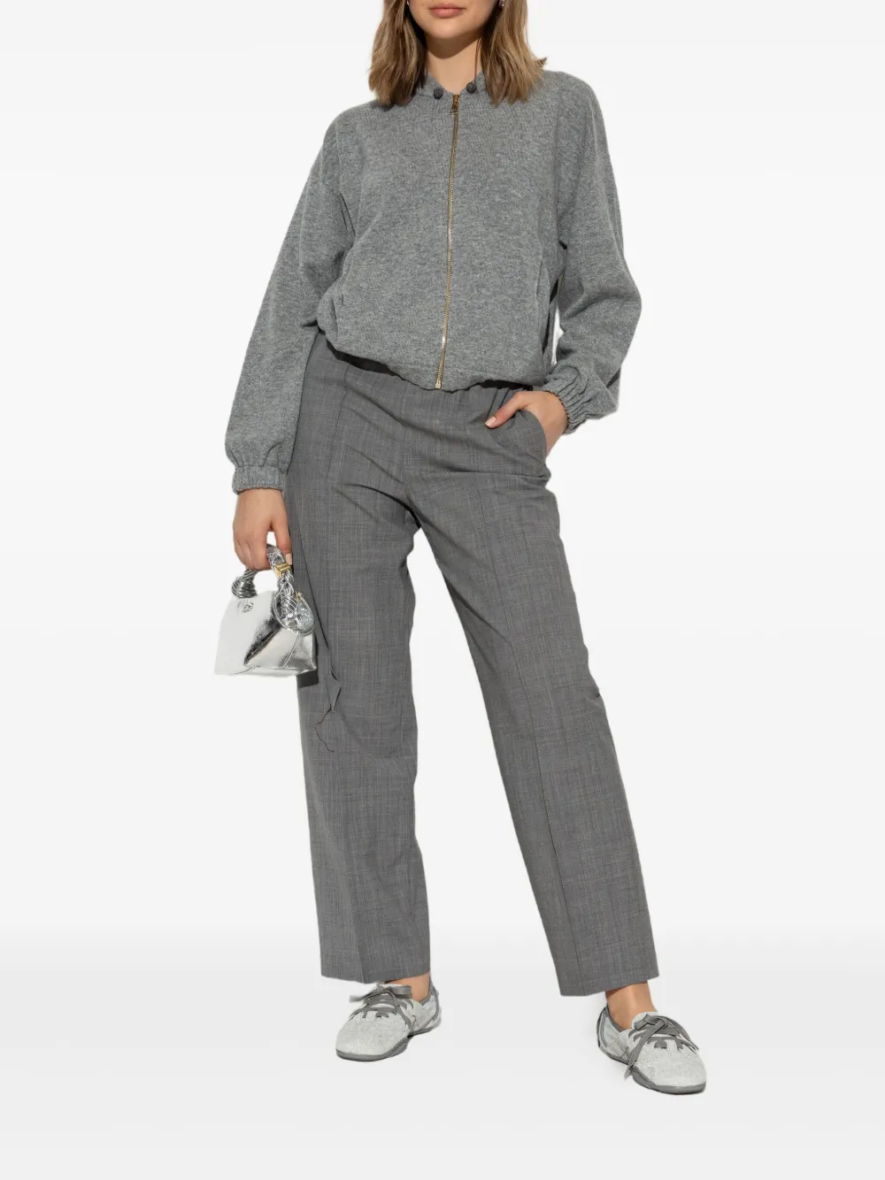 Fabiana Filippi creased straight-leg trousers - Grijs