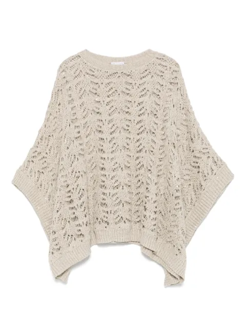 Brunello Cucinelli crew-neck knitted top