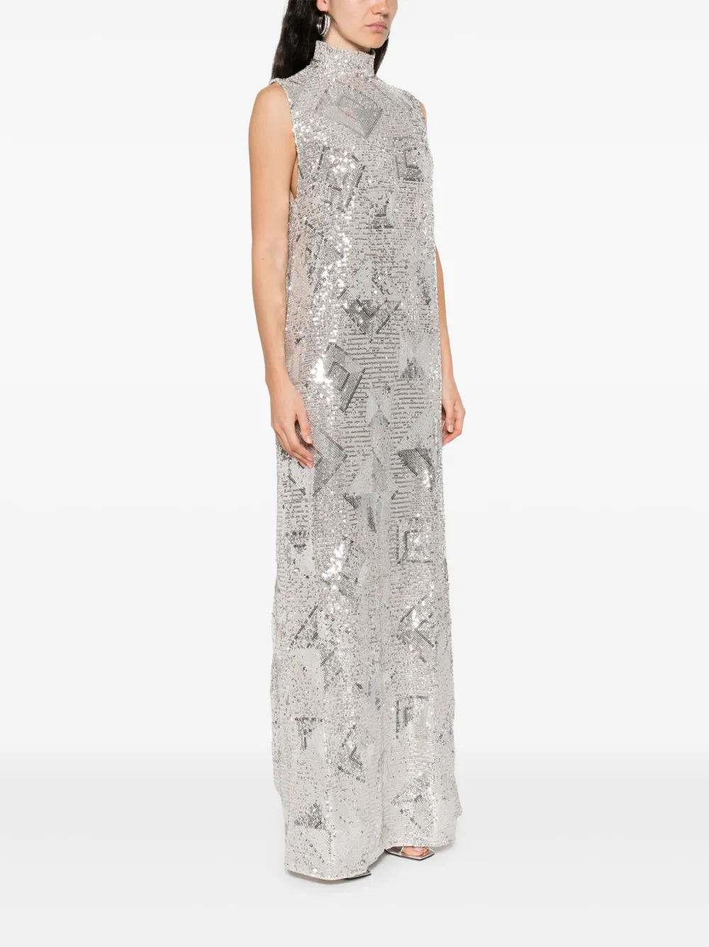 Shop Taller Marmo Sequinned Maxi Dress