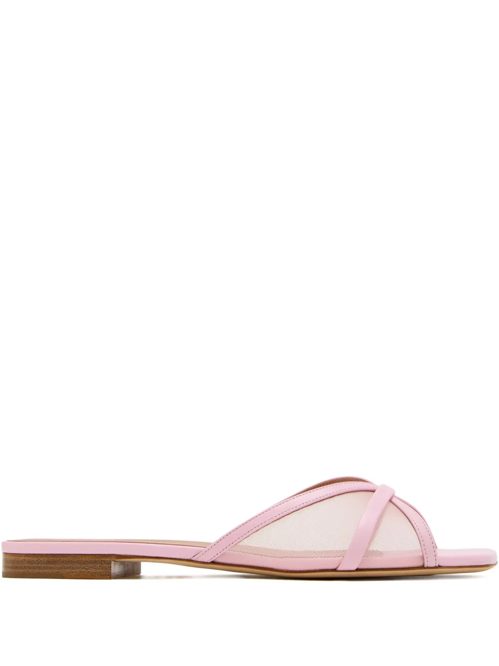 Malone Souliers mesh panel cross-strap sandals Pink