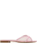 Malone Souliers mesh panel cross-strap sandals - Pink