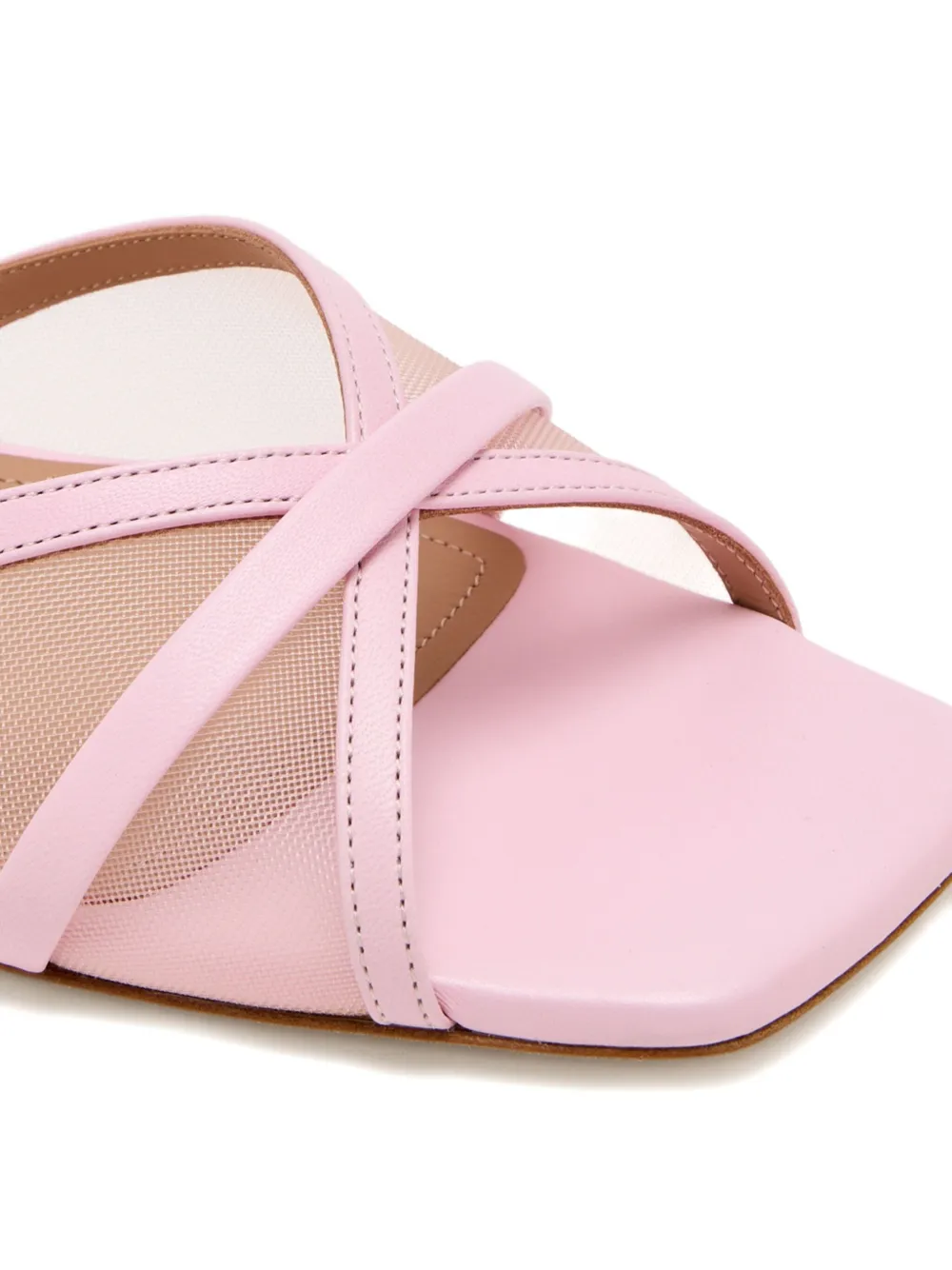 Malone Souliers mesh panel cross-strap sandals Pink