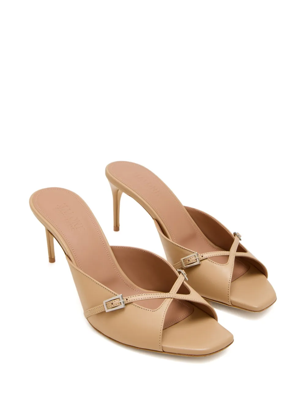 Malone Souliers 70mm crossover strap sandals Neutrals