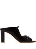 Malone Souliers 85mm crocodile-embossed heeled sandals - Black