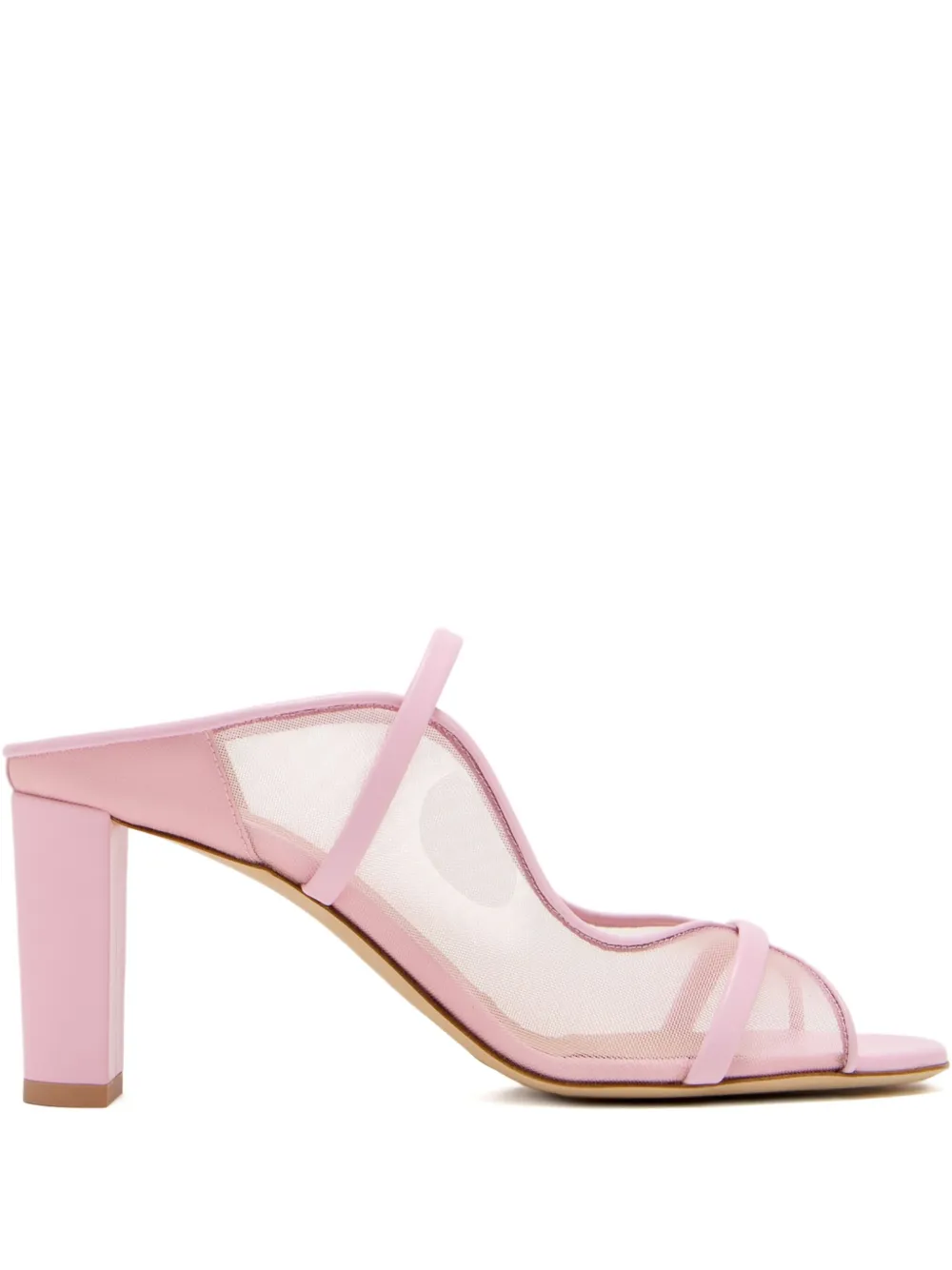 Malone Souliers 70mm mesh panel block-heel sandals Pink