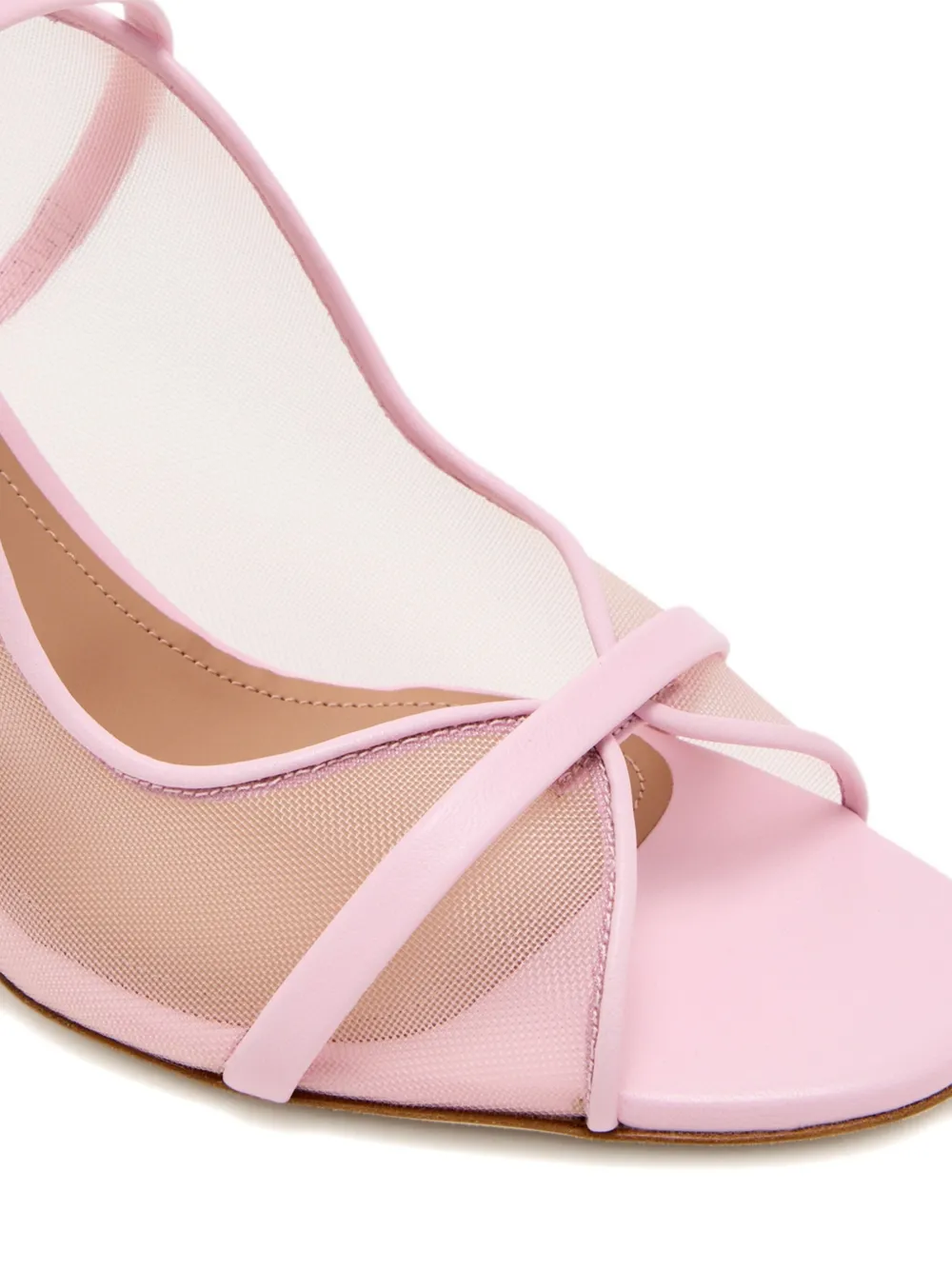 Malone Souliers 70 mm sandalen met mesh vlak en blokhak Roze